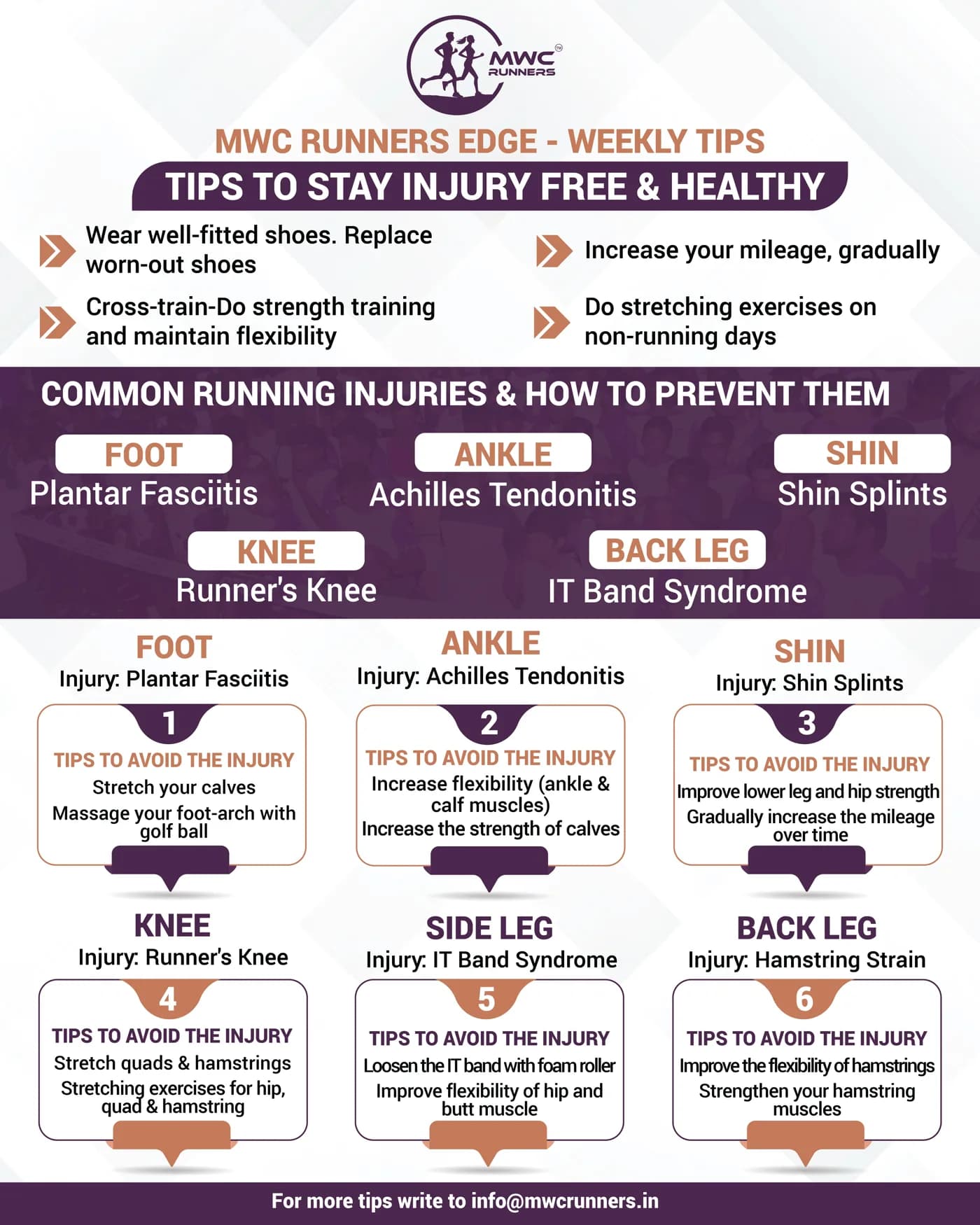 Tips to stay injury free and healthy