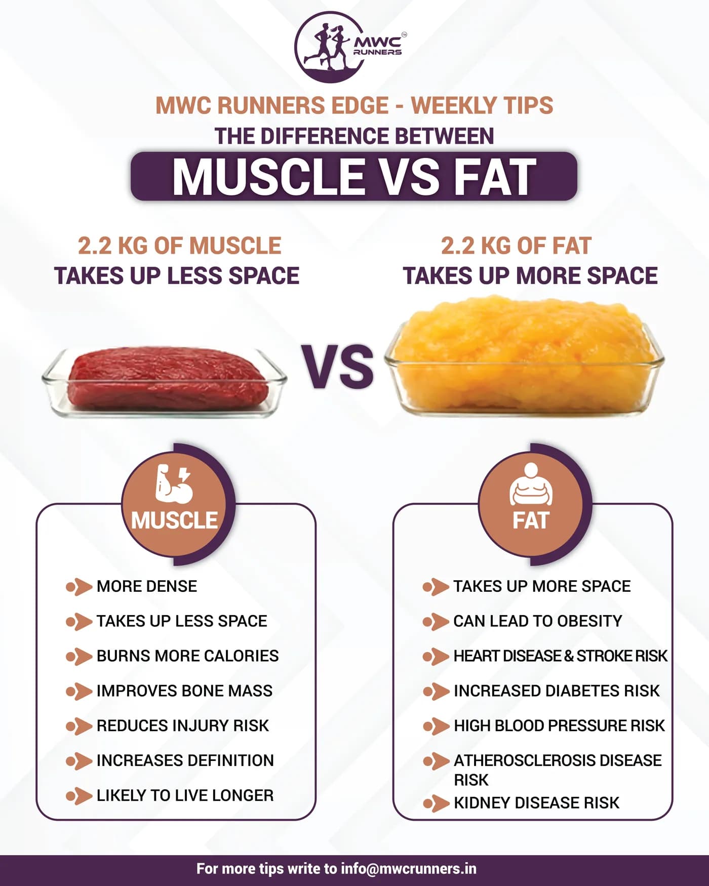 The difference between muscle and fat