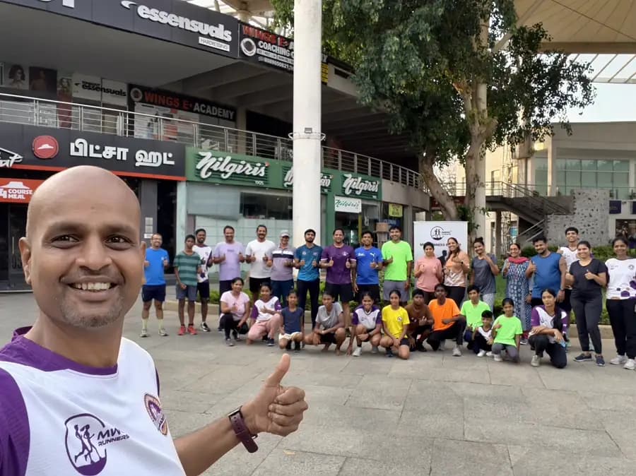 Dinesh with MWC Runners