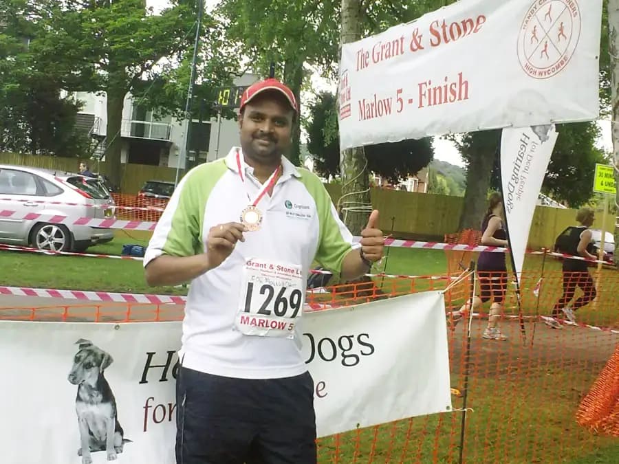 Dinesh with MWC Runners